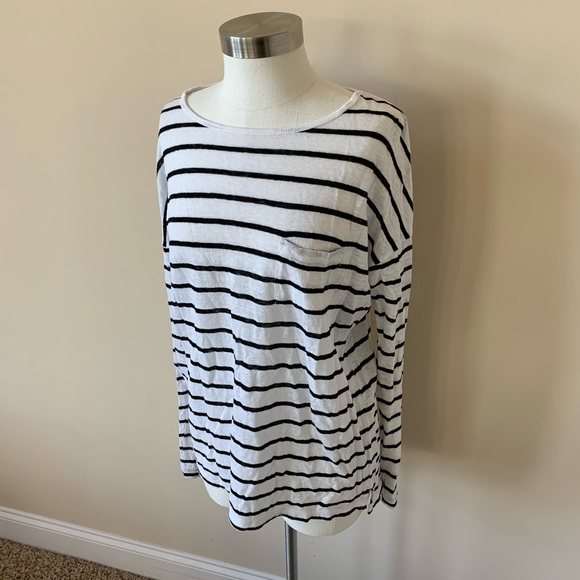 Vince stripe drop shoulder pocket tee #6491 - Picture 3 of 6